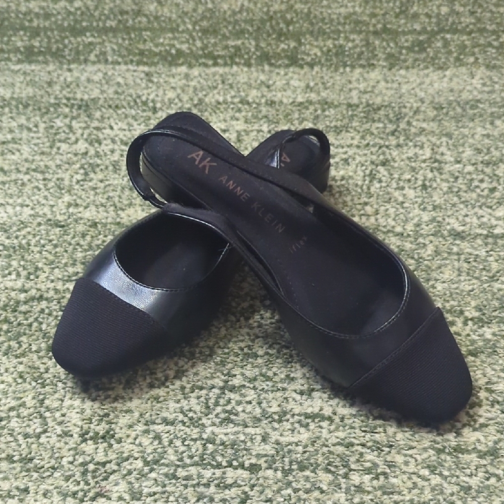 Anne Klein Black Women's Sling Back Shoes